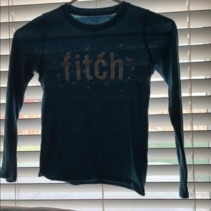 abercrombie and fitch kids blue long sleeve shirt